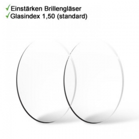 2 Brillengl�ser aus Kunststoff im Index 1,50  Superentspiegelung, Hart & Cleanbeschichtung