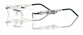switch it Garnitur Combi SKORPION Randlose Brille in der Farbe silber schwarz transparent