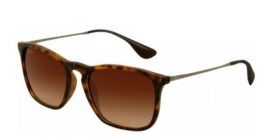 Ray-Ban Sonnenbrille Chris RB 4187 856/13 in der Farbe rubber havana / havana gummiert