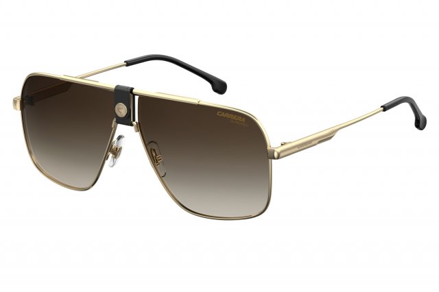 Lunettes De Soleil Carrera CA 1018 J5G - Doré / Verre Brun - Monture Rectangle - UV400 - Italie