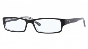 Ray-Ban Kunststoff Brille RX 5246 2034 Gr 52 in der Farbe schwarz - transparent