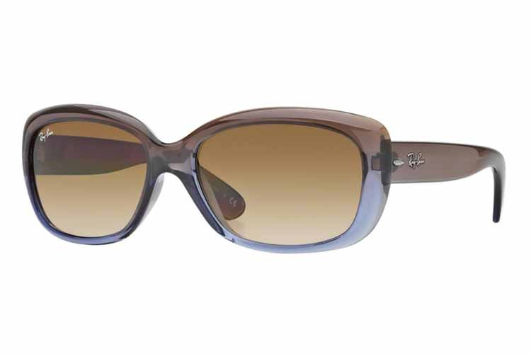 Damen Accessoires Sonnenbrillen Ray-Ban Jackie Ohh Transparent Sonnenbrillen Transparent Dark Brown Fassung Braun Glas Polarisiert 58-17 in Schwarz 
