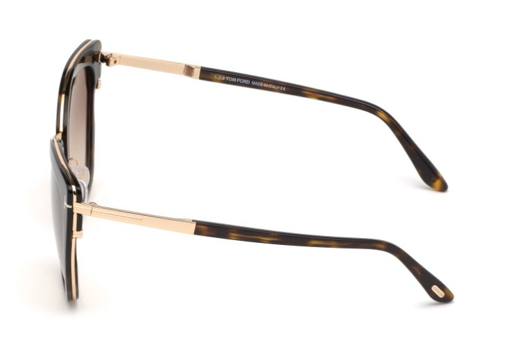 Occhiali Da Sole Tom Ford Simona FT 0717 52F – Havana Scuro/marrone Chiaro – 57 Mm - Foto 3